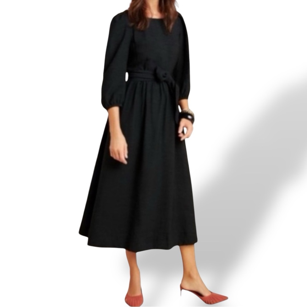Elegant Black Midi Dress